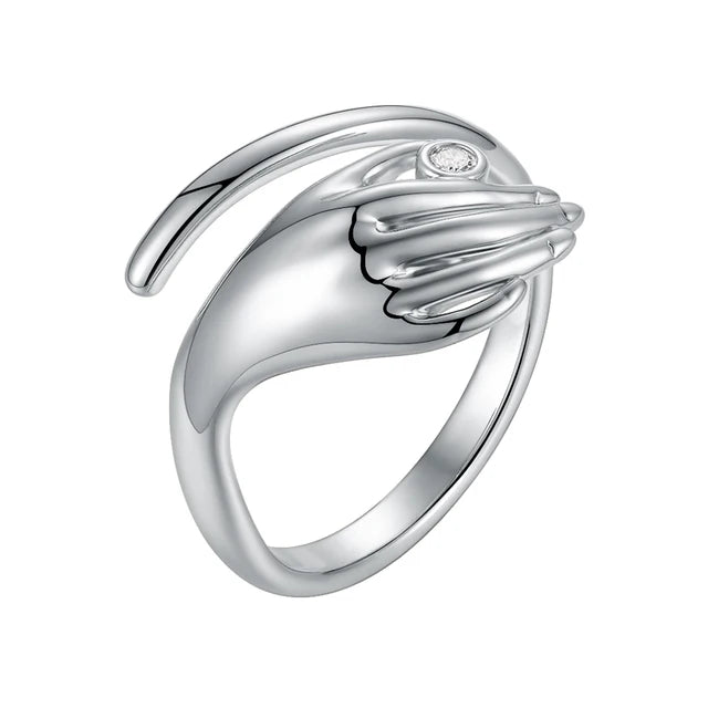 Adjustable Finger Rings For Women's Gold Color Ring Zircon Party Fashion Jewelry Wedding New Year