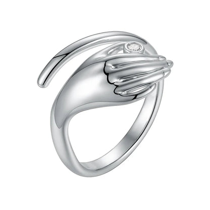 Adjustable Finger Rings For Women's Gold Color Ring Zircon Party Fashion Jewelry Wedding New Year